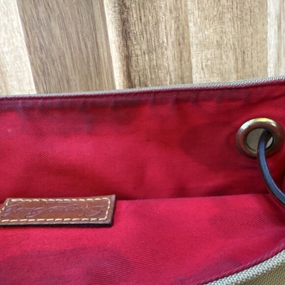 Dooney Bourke Nylon Flap Women\'s Backpack Khaki, Leather Adjustable Strap $139 main image 5